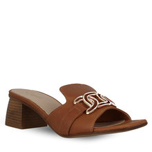 Women's Leather Heeled Mules Parex 13027004