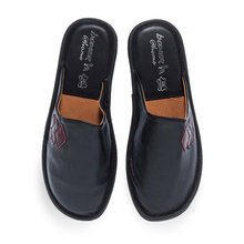 Women's Leather House Slippers Boxer 68032-10011