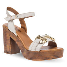 Γυναικεία Δερμάτινα Πέδιλα με Τακούνι Parex 11629129