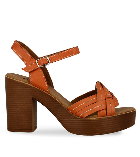 Γυναικεία Δερμάτινα Πέδιλα Mε Τακούνι Parex 11627150