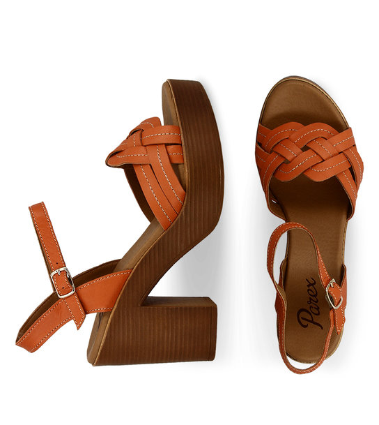 Γυναικεία Δερμάτινα Πέδιλα Mε Τακούνι Parex 11627150