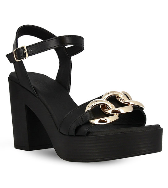 Γυναικεία Δερμάτινα Πέδιλα Mε Τακούνι Parex 11627153