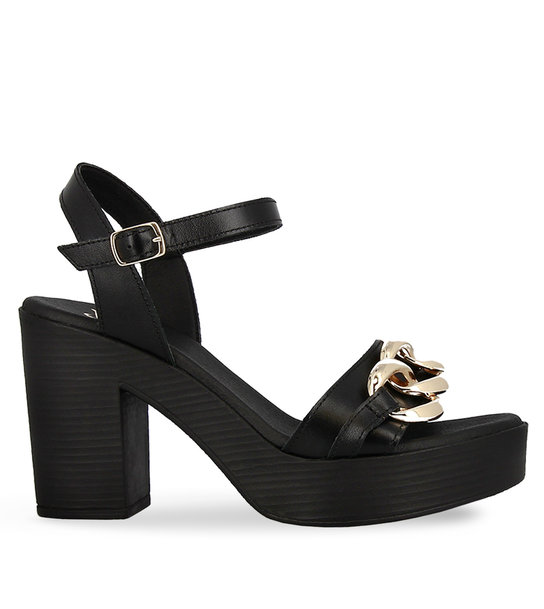 Γυναικεία Δερμάτινα Πέδιλα Mε Τακούνι Parex 11627153