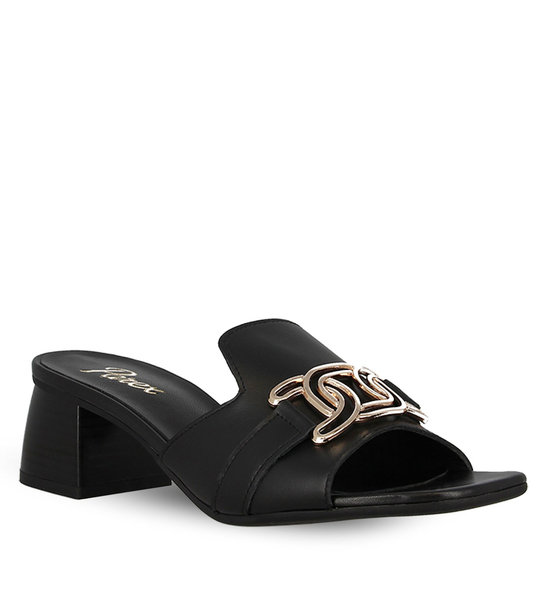 Women's Leather Heeled Mules Parex 13027004