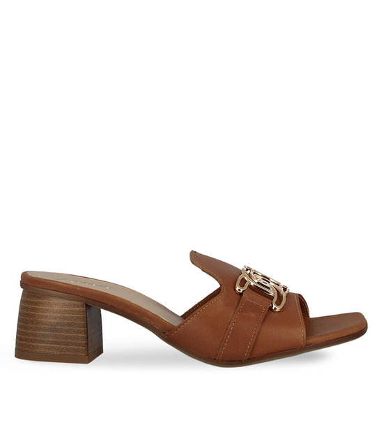 Γυναικεία Δερμάτινα Mule Με Τακούνι Parex 13027004