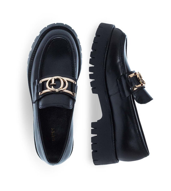 Womens Moccasins Leather Guess Fl7Ilrlea14