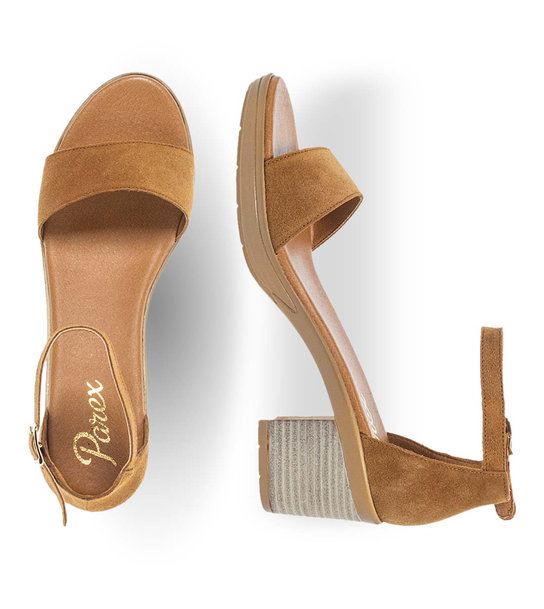 Womens Leather Heeled Sandals Parex 11623065