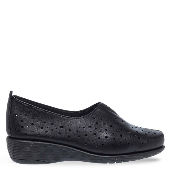 Womens Leather Slip On Shoes Flex & Go 12929006