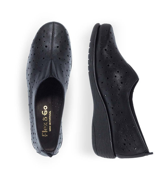 Womens Leather Slip On Shoes Flex & Go 12929006