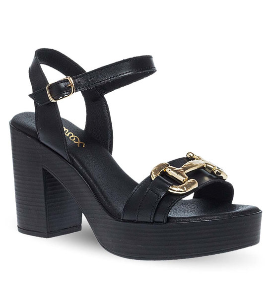 Γυναικεία Δερμάτινα Πέδιλα με Τακούνι Parex 11629129