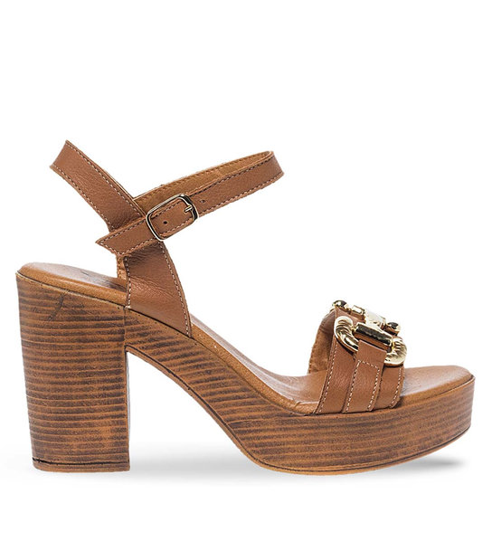 Womens Leather Heeled Sandals Parex 11629129