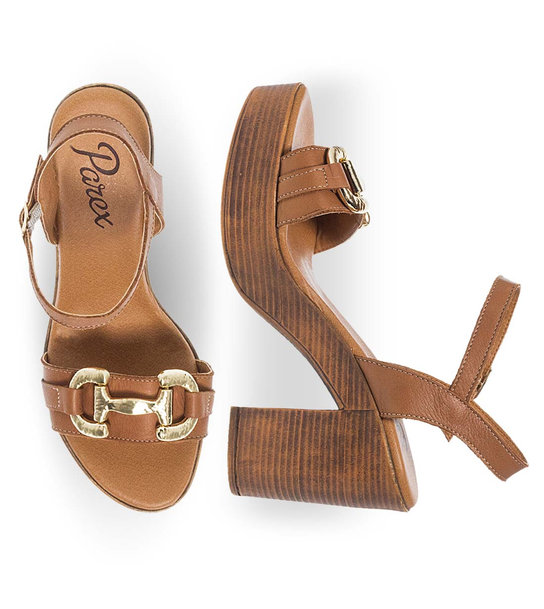 Womens Leather Heeled Sandals Parex 11629129