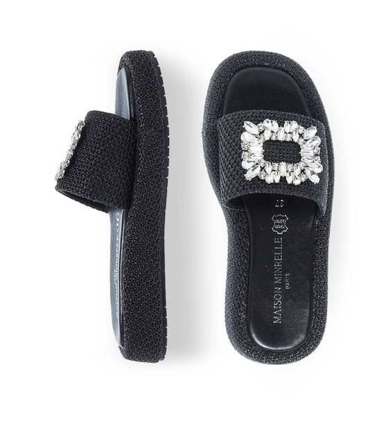 Women's Flatforms Maison Minrelle 12729000 - ΜΑΥΡΟ | Parex