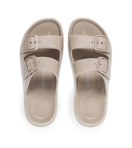 Women's Slides With Two Straps Luofu 11829034