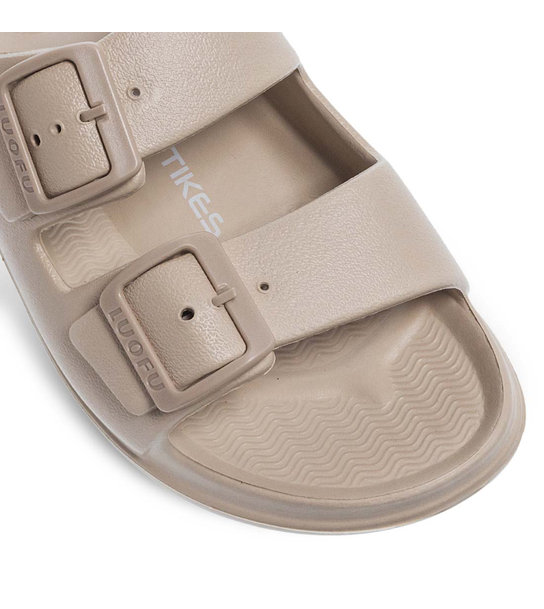 Womens Slides With Two Straps Luofu 11829034