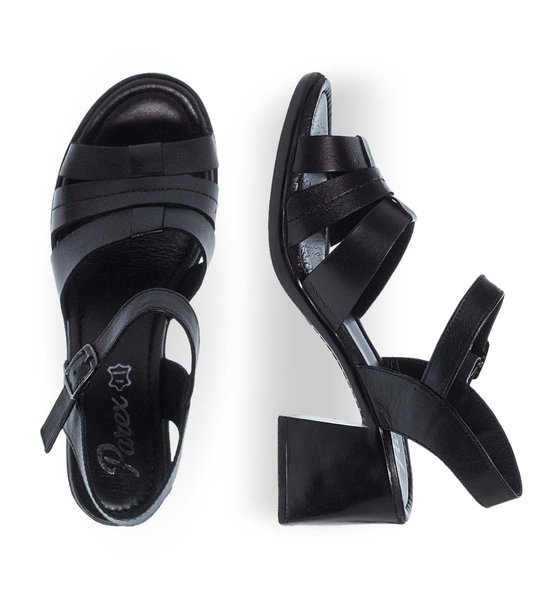 Γυναικεία Δερμάτινα Πέδιλα Mε Τακούνι Parex 11629290