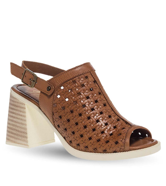 Γυναικεία Δερμάτινα Πέδιλα Mε Τακούνι Parex 11629292