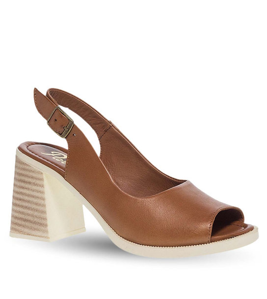 Γυναικεία Δερμάτινα Πέδιλα Mε Τακούνι Parex 11629293