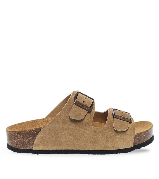 Womens Leather sandals Plakton 340010 Tan 106X
