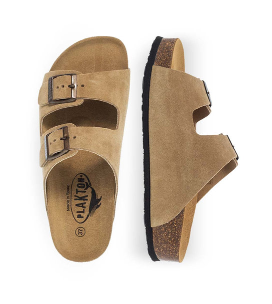 Womens Leather sandals Plakton 340010 Tan 106X