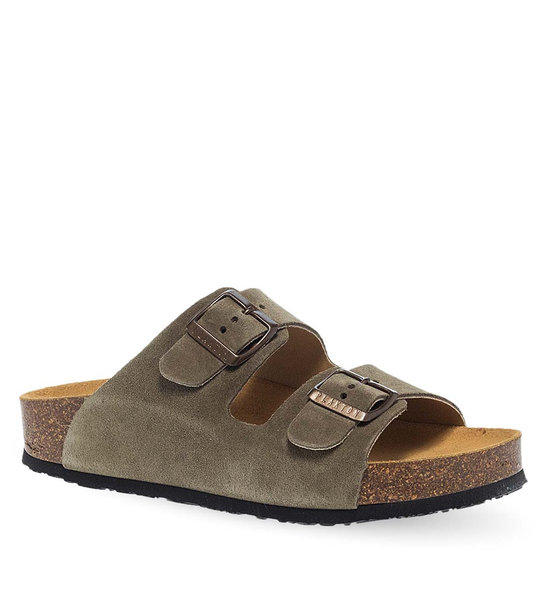 Γυναικεία Δερμάτινα Σανδάλια Plakton 340010 Light Kaki 717 X