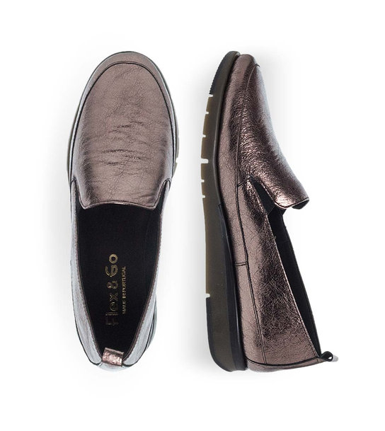 Γυναικεία Δερμάτινα Slip On Παπούτσια Flex & Go 12930016