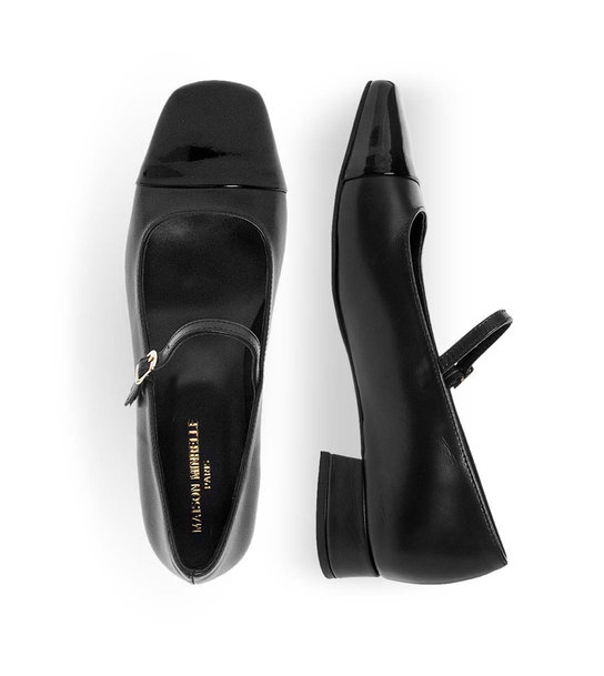 Womens Leather Mary Jane Shoes Maison Minrelle 13230003