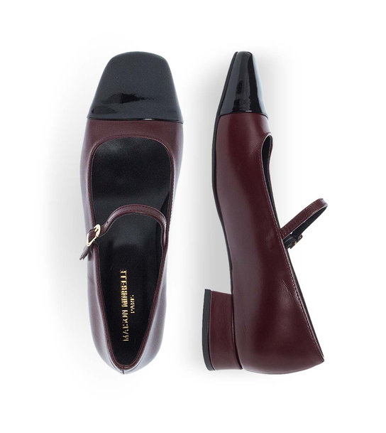 Womens Leather Mary Jane Shoes Maison Minrelle 13230003