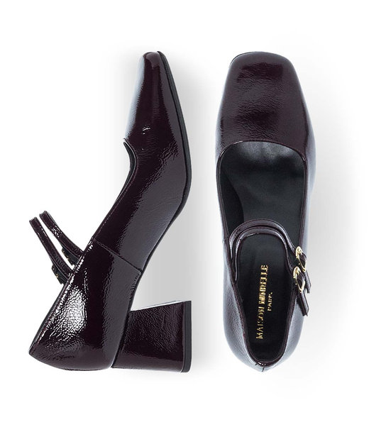 Womens Leather Mary Jane Shoes Maison Minrelle 13230008