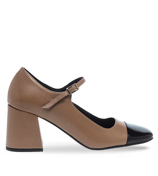 Womens Leather Mary Jane Shoes Maison Minrelle 13230009