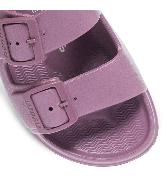 Womens Slides With Two Straps Luofu 11829034