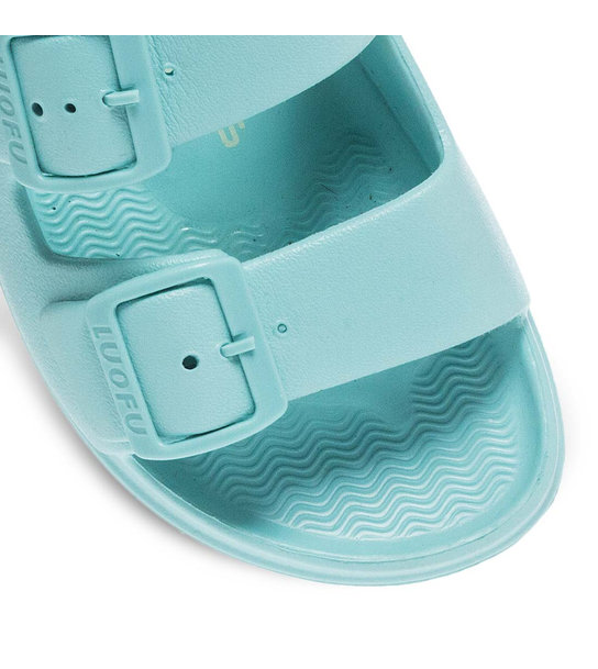 Womens Slides With Two Straps Luofu 11829034