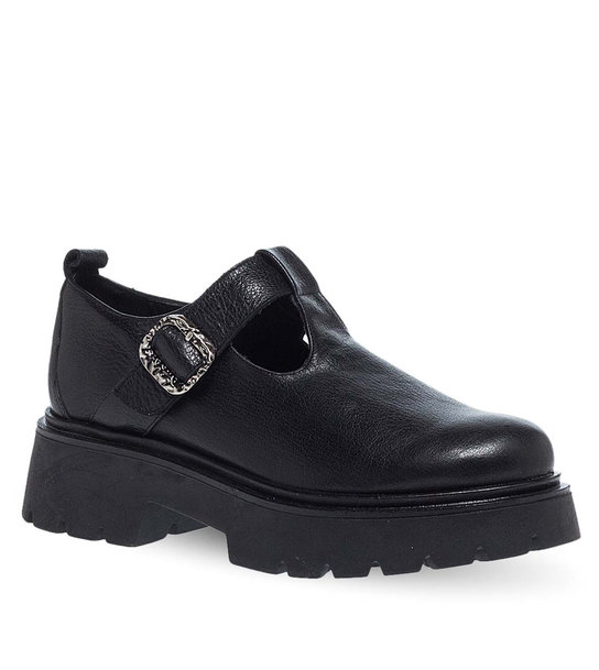 Women's Mary Jane shoes Exe T154R111209F - ΜΑΥΡΟ | Parex