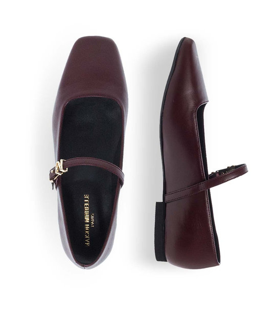 Womens Leather Mary Jane Shoes Maison Minrelle 13231001