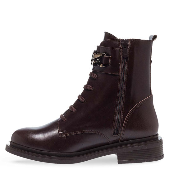 Womens Leather Ankle Boots Maison Minrelle 10330197