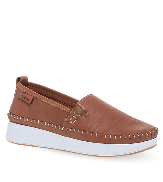 Women's Leather Slip On Shoes Parex 12931034