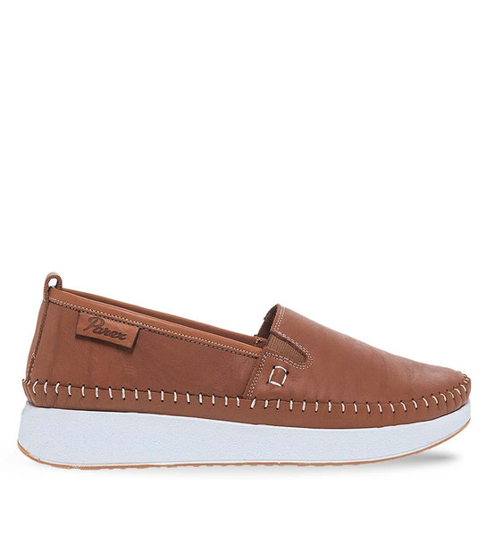 Womens Leather Slip On Shoes Parex 12931034