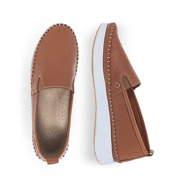 Womens Leather Slip On Shoes Parex 12931034