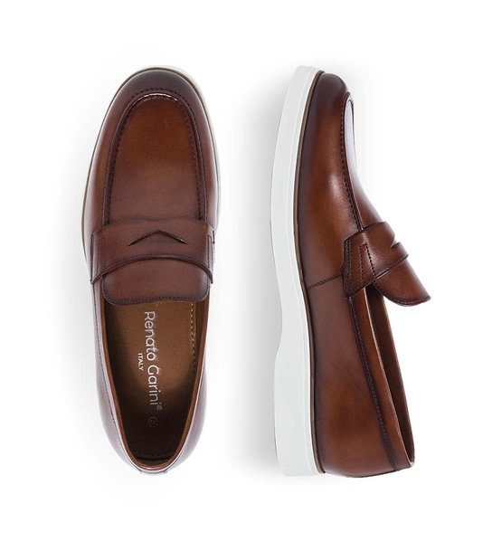 Mens Leather Loafers Renato Garini U56V2122532