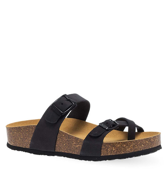 Γυναικεία Δερμάτινα Σανδάλια Plakton 341032 Negro