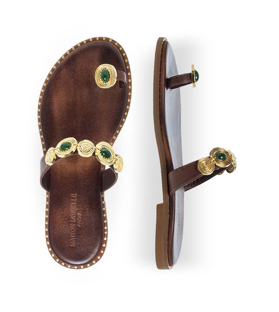 Womens Leather Sandals Maison Minrelle 11531260