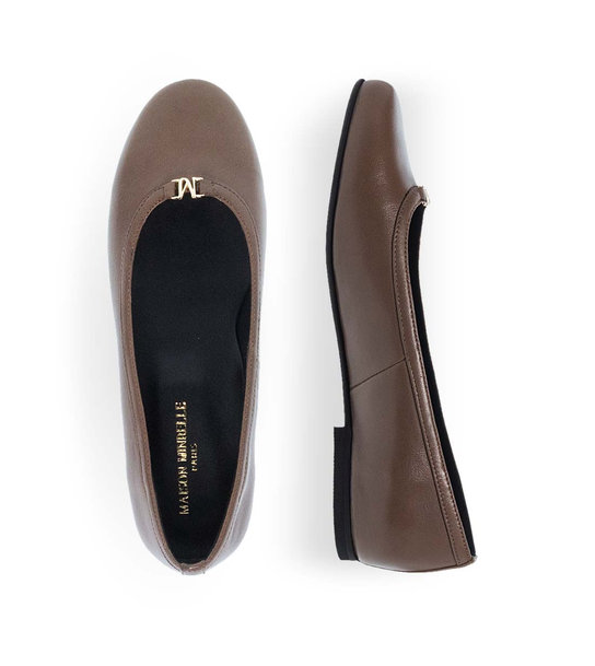 Womens Leather Ballerinas Maison Minrelle 10432015