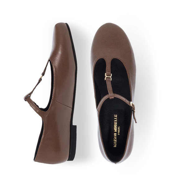 Womens Leather Ballerinas Maison Minrelle 10432018