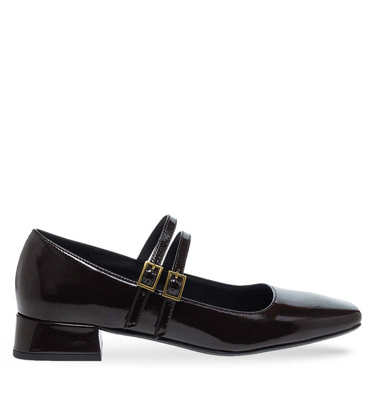 Womens Leather Mary Jane Shoes Maison Minrelle 10632091