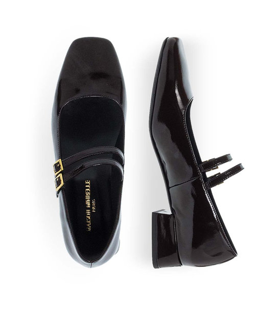 Womens Leather Mary Jane Shoes Maison Minrelle 10632091