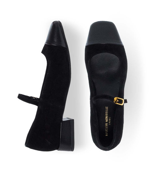 Womens Leather Mary Jane Shoes Maison Minrelle 13232012