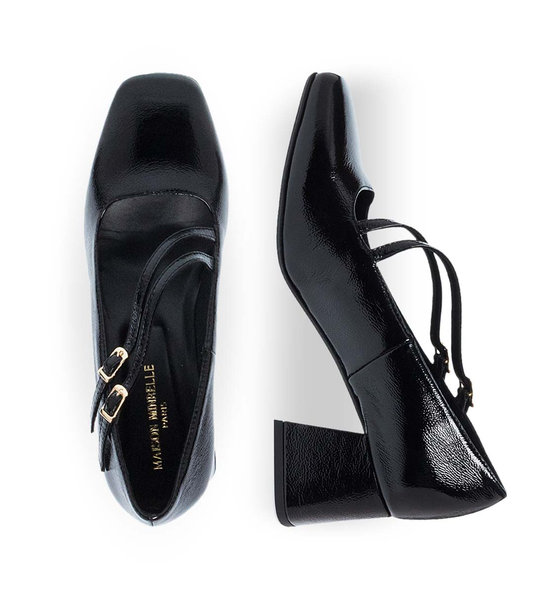 Womens Leather Mary Jane Shoes Maison Minrelle 13232014