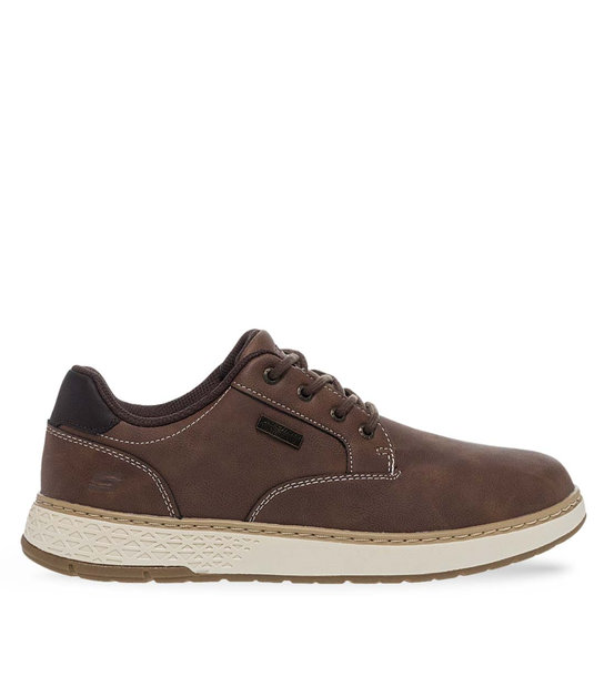 Mens Leather Casual Shoes Skechers 205234_Brn