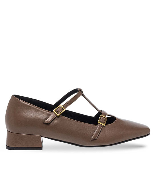 Womens Leather Mary Jane Shoes Maison Minrelle 13232019