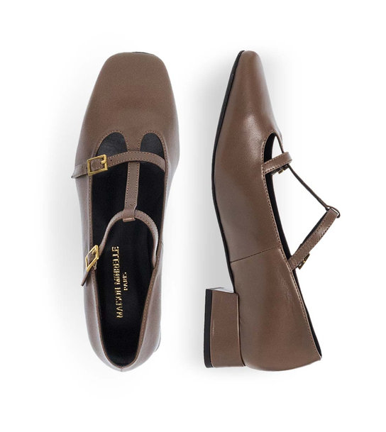 Womens Leather Mary Jane Shoes Maison Minrelle 13232019